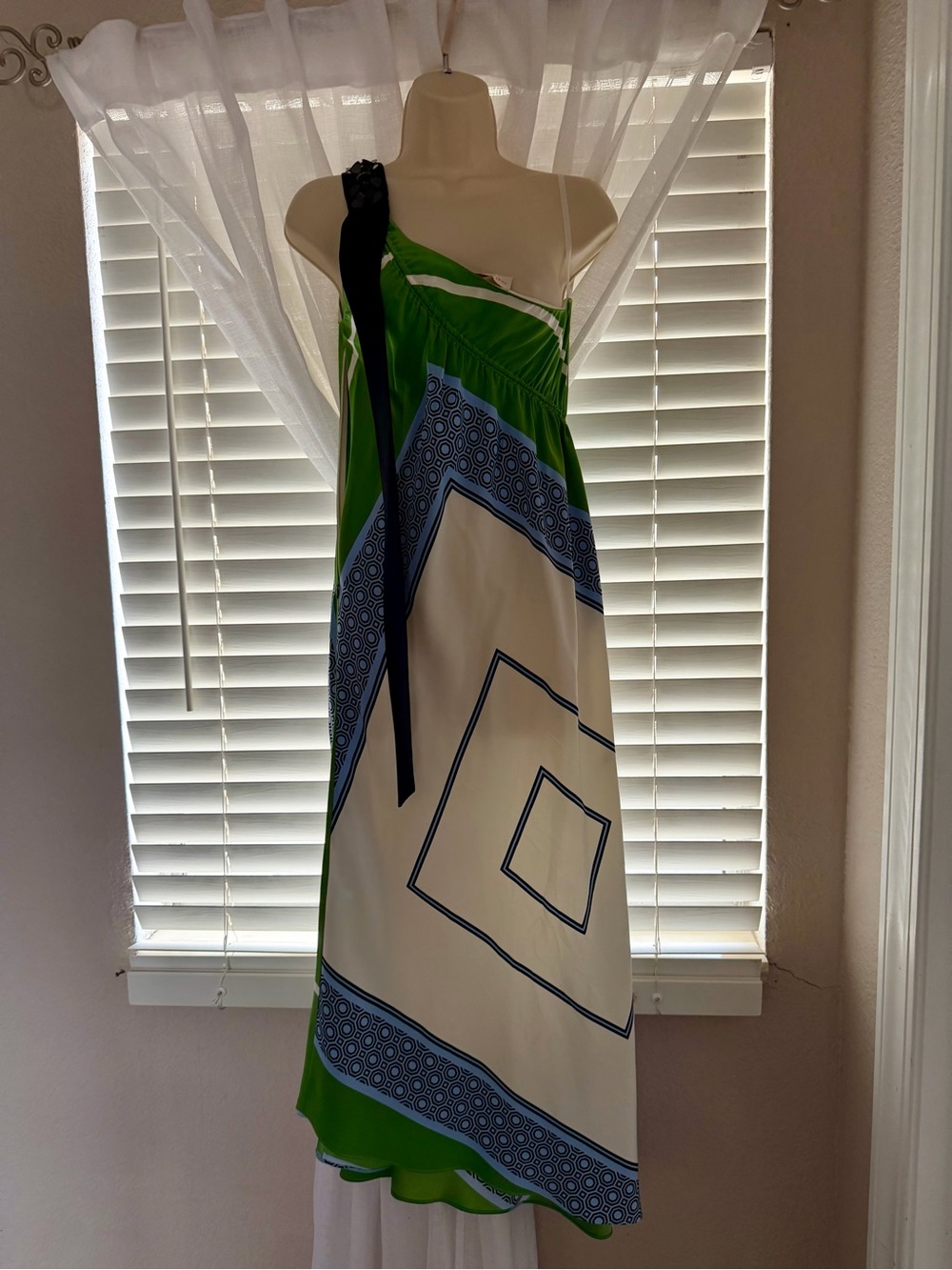Tory Burch Sloane Silk One Shoulder Asymmetrical Maxi Dress sz6 - Picture 7 of 11